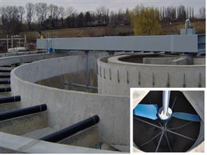 Equipment for the waste water treatment and cleaning